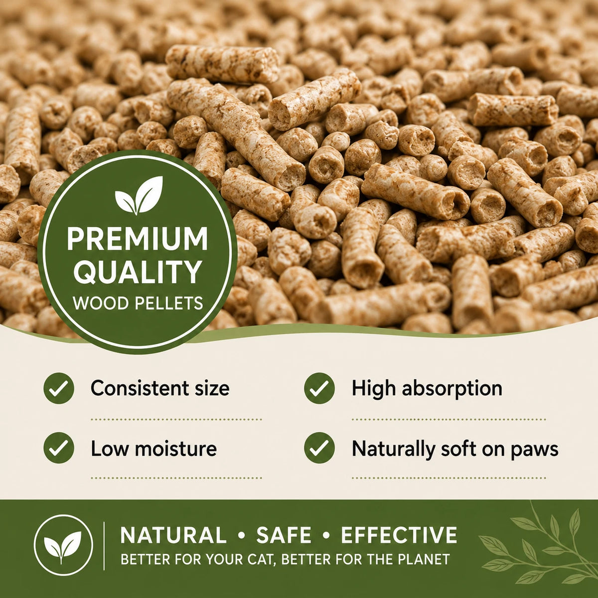 Natural Pine Wood Pellet Cat Litter – image 4