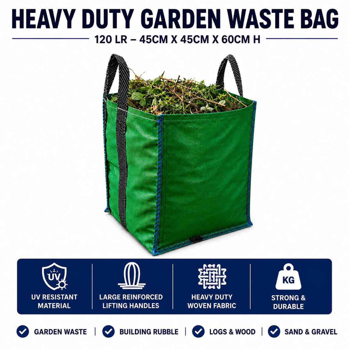 Heavy Duty Garden Waste Bag – 120 Litre